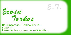 ervin torkos business card